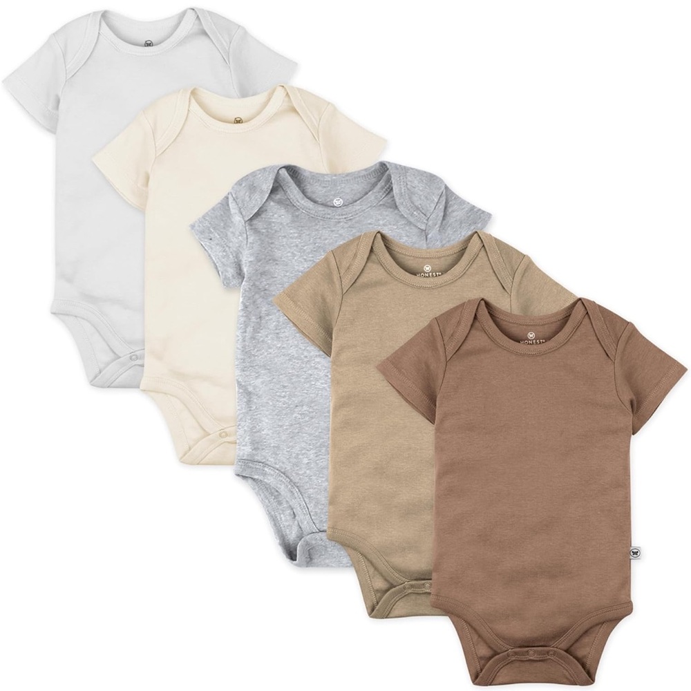 HonestBaby 9-pack Short Sleeve Bodysuits One-piece 100% Organic Cotton, Unisex